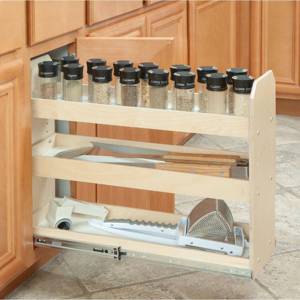 Slide A Shelf Made To Fit 6 In To 12 In Wide 3 Tier Adjustable