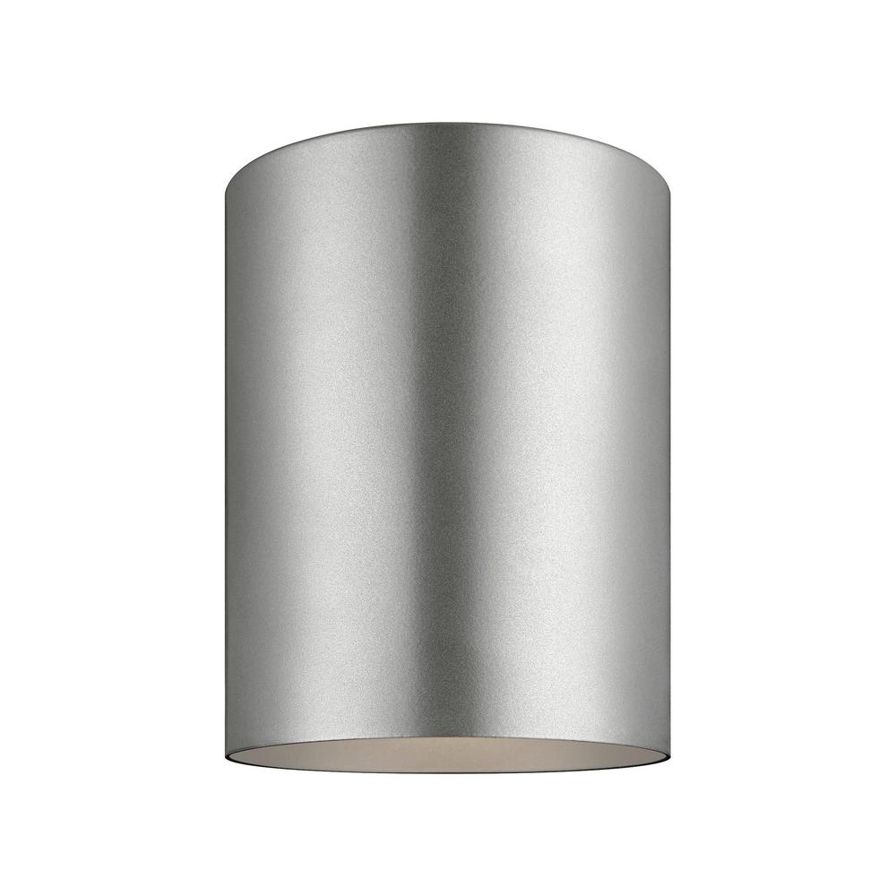 Sea Gull Lighting Outdoor Cylinders Painted Brushed Nickel Outdoor ...