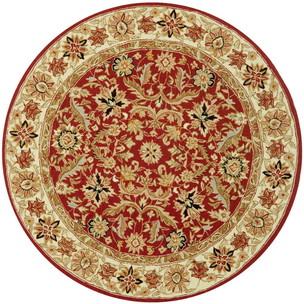 Safavieh Chelsea Red Ivory 6 Ft X Round Area Rug