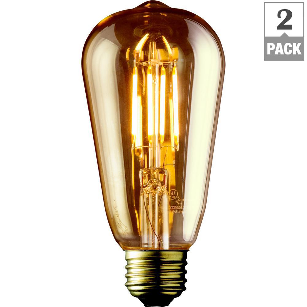 Archipelago 40w Equivalent Warm White St21 Amber Lens Vintage Edison Archipelago 40w Equivalent Warm White St21 Amber Lens Vintage Edison Dimmable Led Light Bulb 2