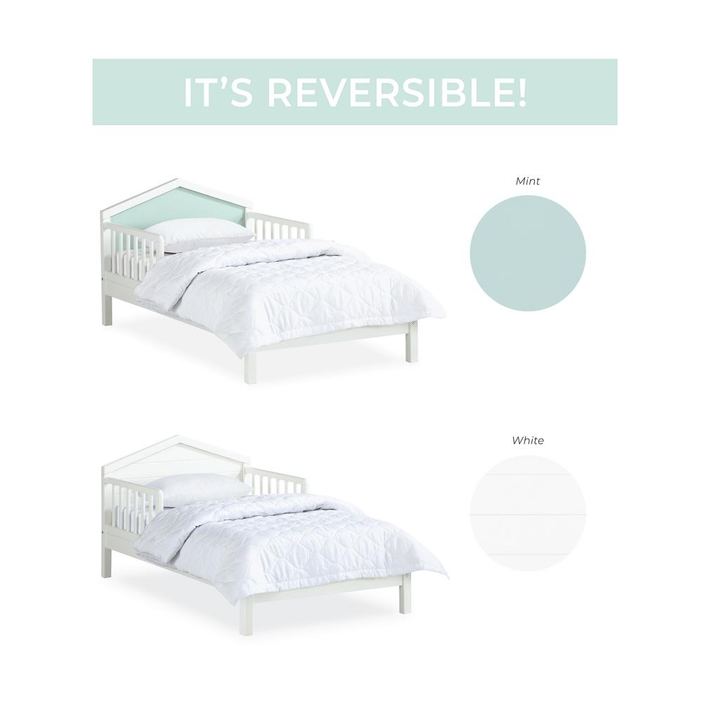 Novogratz Albie White And Mint Green A Frame Toddler Bed With Novogratz Albie White And Mint Green A