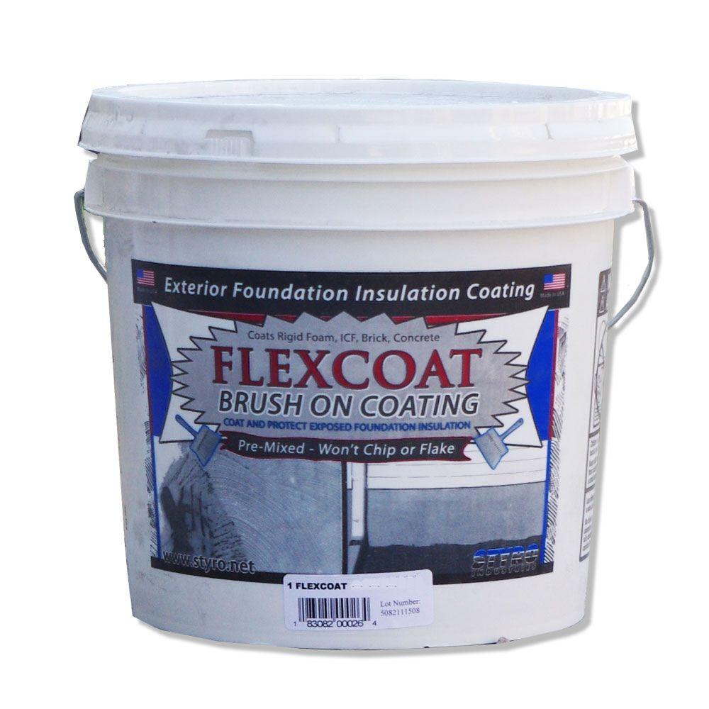 Styro Industries 2 Gal White Flexcoat Brush On Foundation Coating 2 Gal Taupe Sand Flexcoat Brush On Foundation Coating