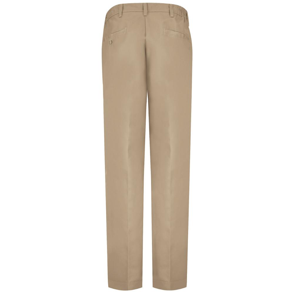 Red Kap Men S Size 30 In X 34 In Khaki Elastic Insert Work Pant Pt60kh 30 34 The Home Depot