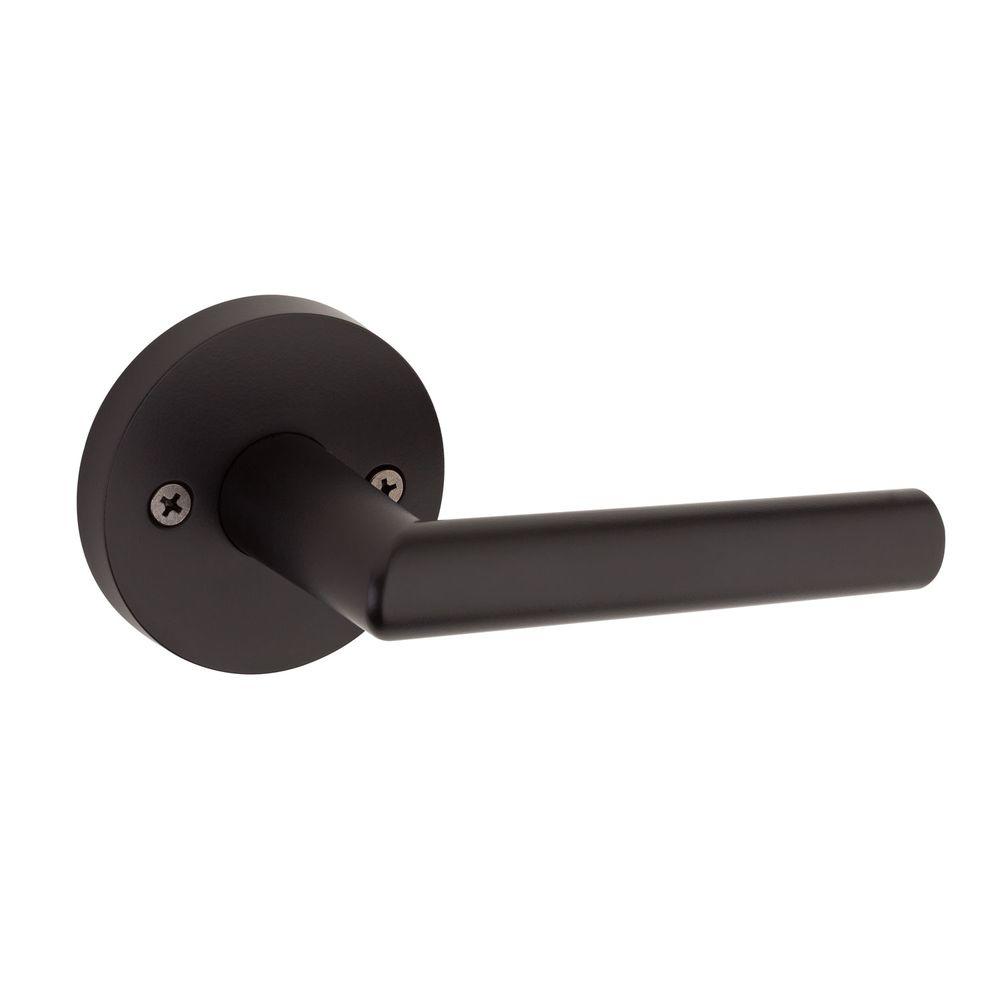 Kwikset Tustin Iron Black Left-Handed Half-Dummy Door Lever-788TNL LH ...