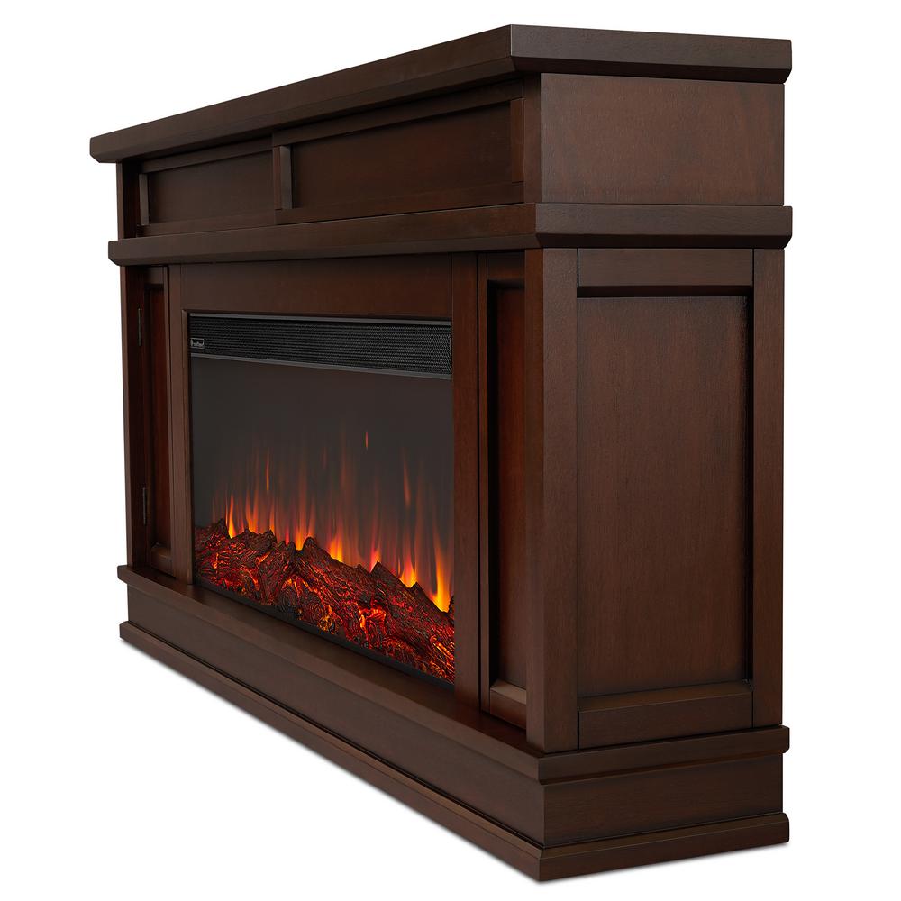 Real Flame Torrey 60 In Freestanding Electric Fireplace In Dark