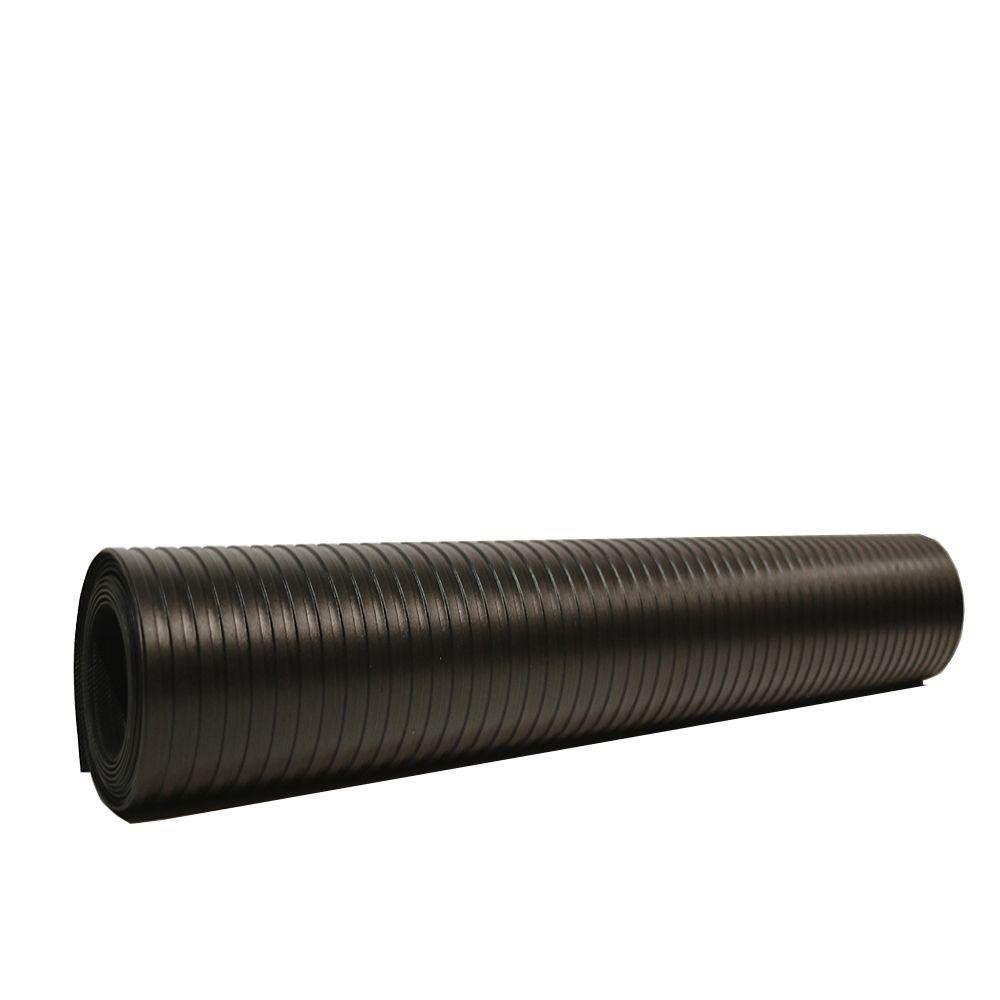 Sterling Brands Wide Rib Black 27 In W X Your Choice Length Stair Runner 6320065 The Home Depot