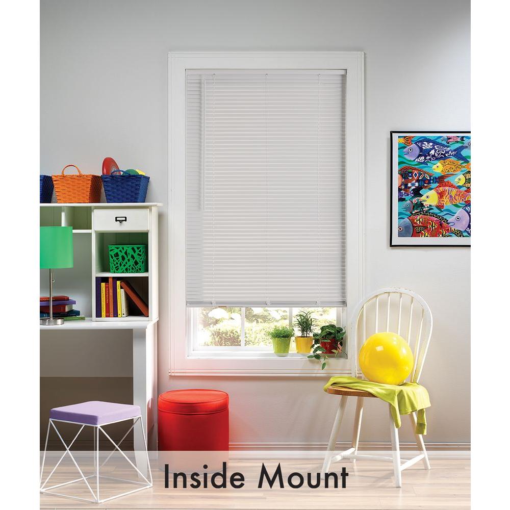 Bali CuttoSize White Cordless 1 in. Room Darkening Vinyl Mini Blind