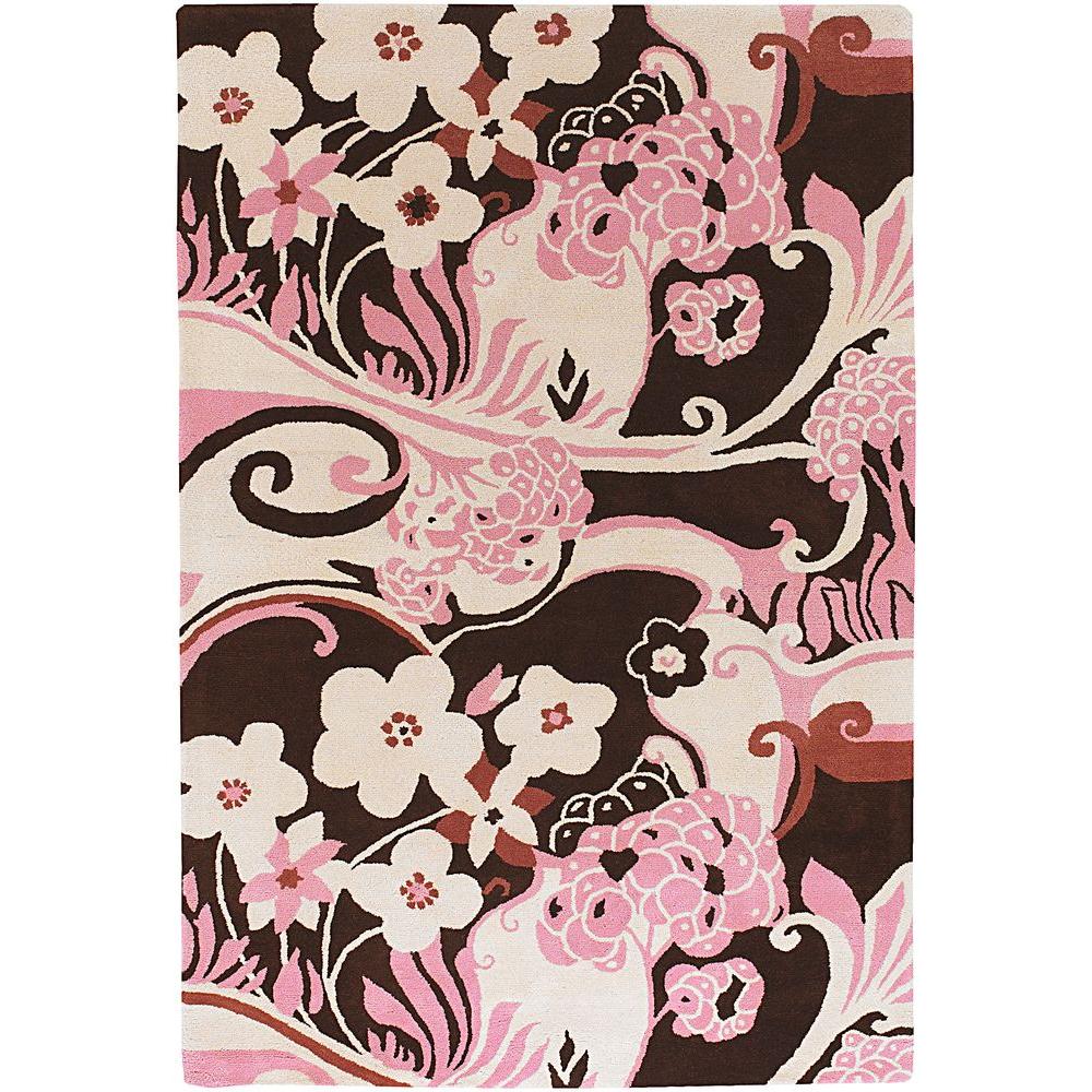 Garland Rug Flowers Pink 7 ft. 6 in. x 9 ft. 6 in. Area RugCL16RA