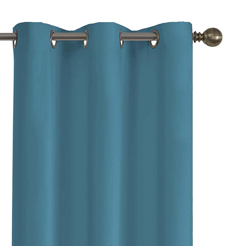 Eclipse Microfiber Blackout Window Curtain Panel In Peacock 42