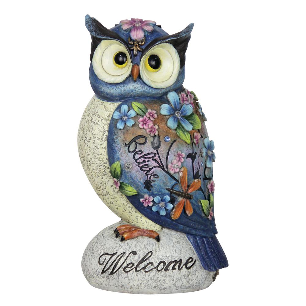 Exhart Solar Inspirational Owl Statue-13314-RS - The Home ...