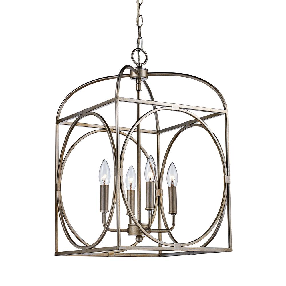 Bel Air Lighting Academy 4 Light Antique Silver Leaf Pendant 10514 Bel Air Lighting Academy 4 Light Antique Silver Leaf Pendant