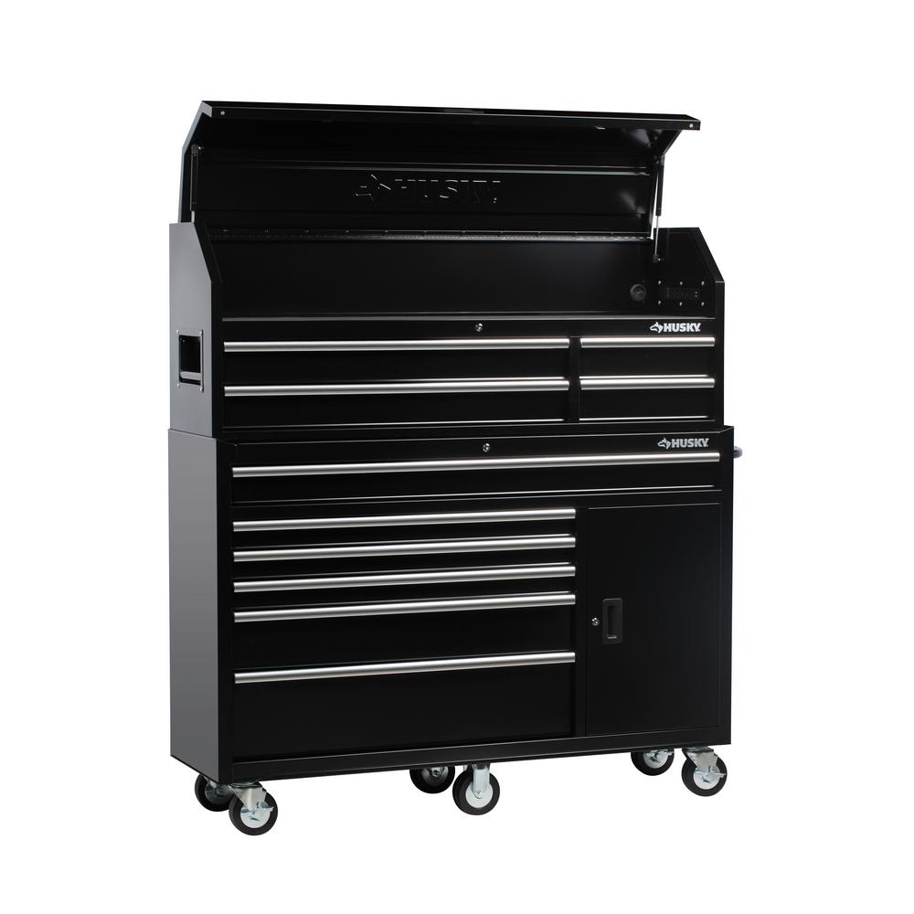 Husky 61 In W 10 Drawer 1 Door Combination Tool Chest And Rolling