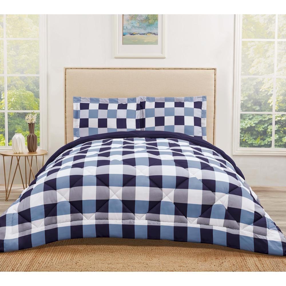 Truly Soft Buffalo Plaid Navy King Comforter SetCS2093BLKG1500 The