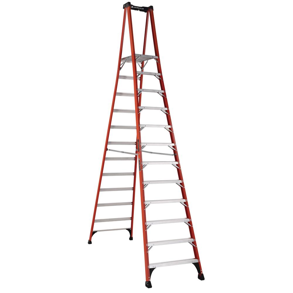 Louisville Ladder 12 ft. Fiberglass Pinnacle PRO Platform Ladder with 375 lbs.... by Louisville Ladder