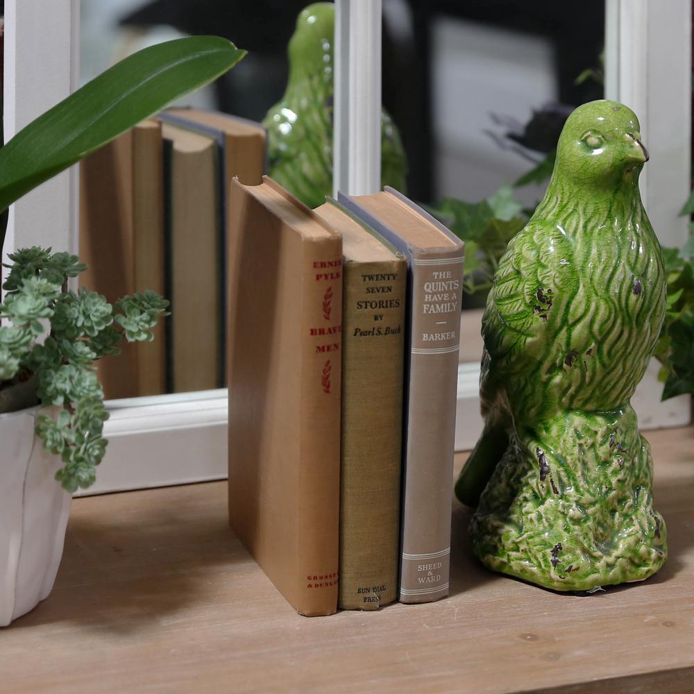 urban trends collection wall mirror urban trends collection 115 in bird decorative figurine in green gloss finish urban trends collection wall mirror urban trends collection 115 in bird decorative figurine in green gloss finish