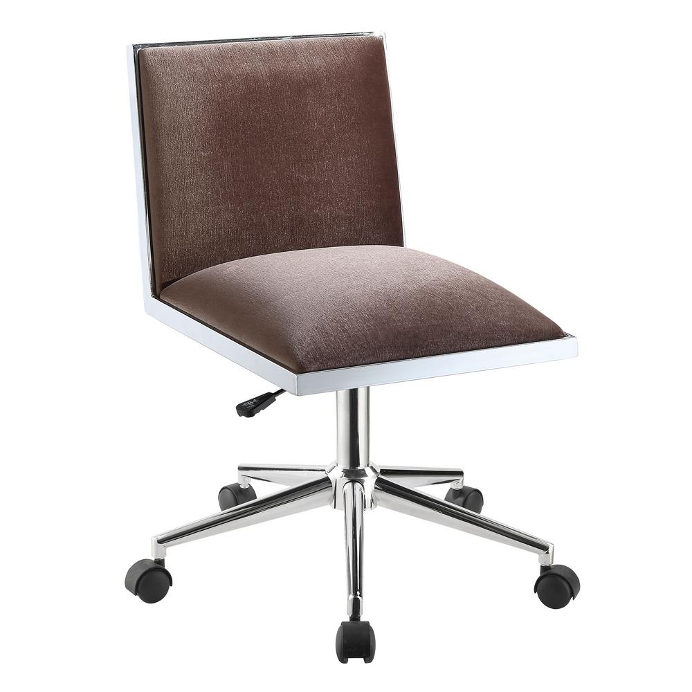 Athol Brown Contemporary Office Chair With Pneumatic Height Adjustable Seat