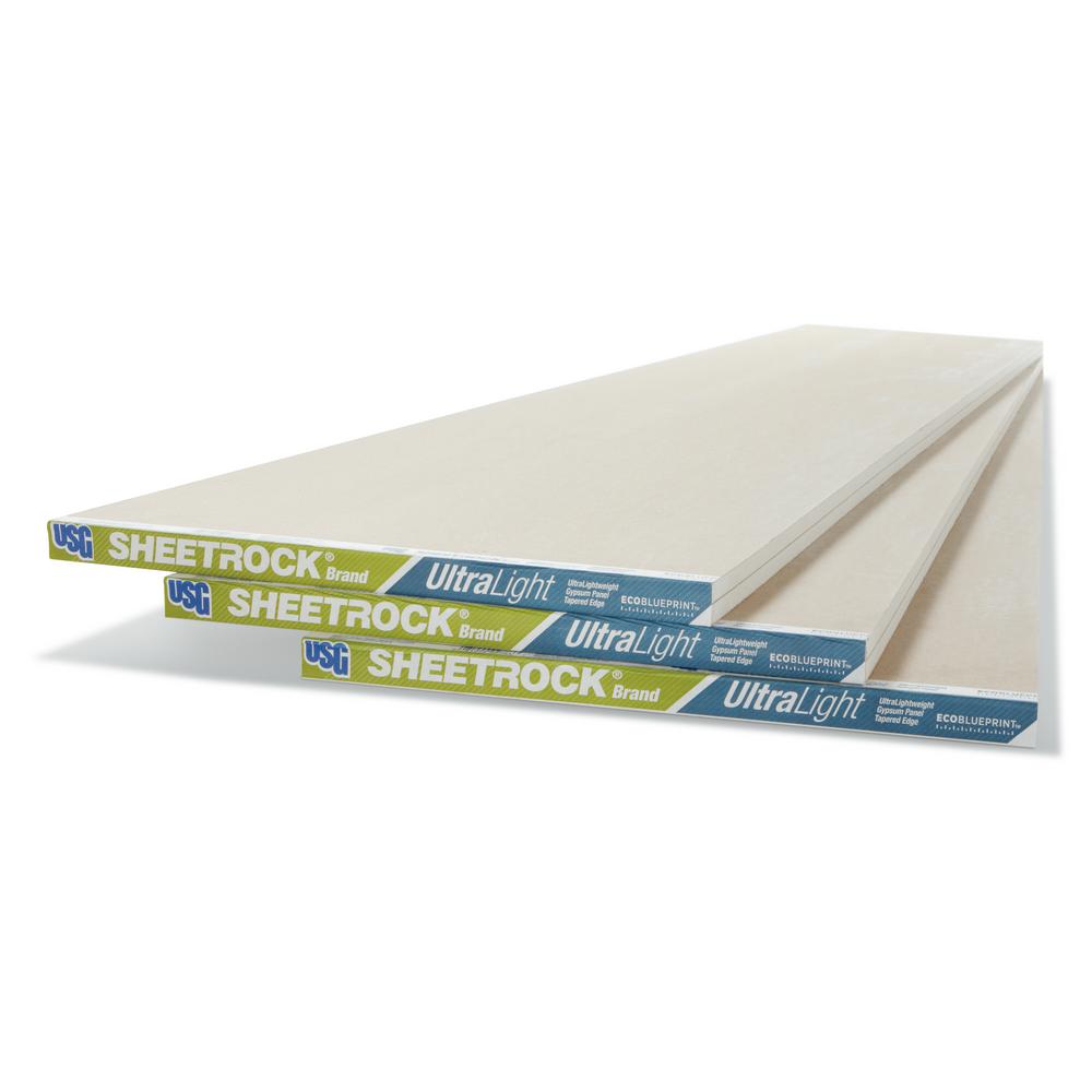 Usg Sheetrock Brand 1 2 In X 4 Ft 8 Ultralight Drywall 14113411708 The Home Depot - How Much Does Drywall Cost At Home Depot