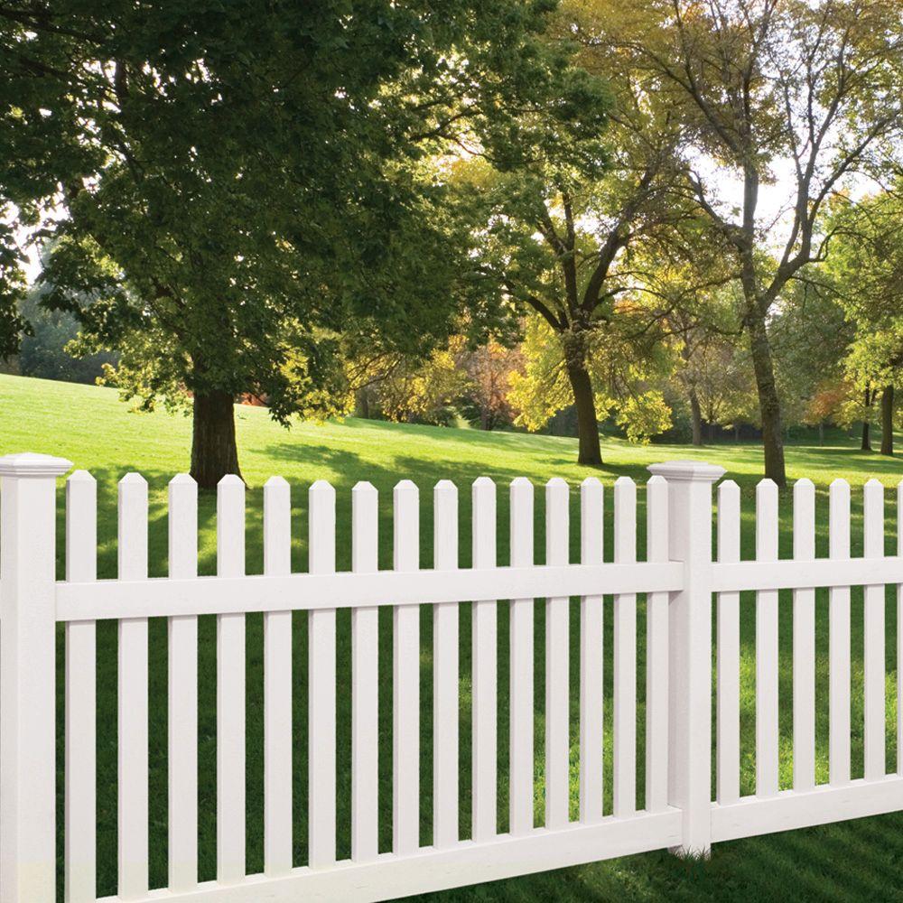 Veranda 5 In X 5 In X 7 Ft White Vinyl Fence End Gate Post B 73011756 The Home Depot