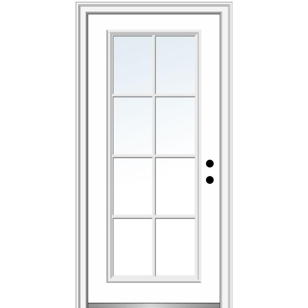 Mmi Door 34 In X 80 In Simulated Divided Lites Left Hand Full