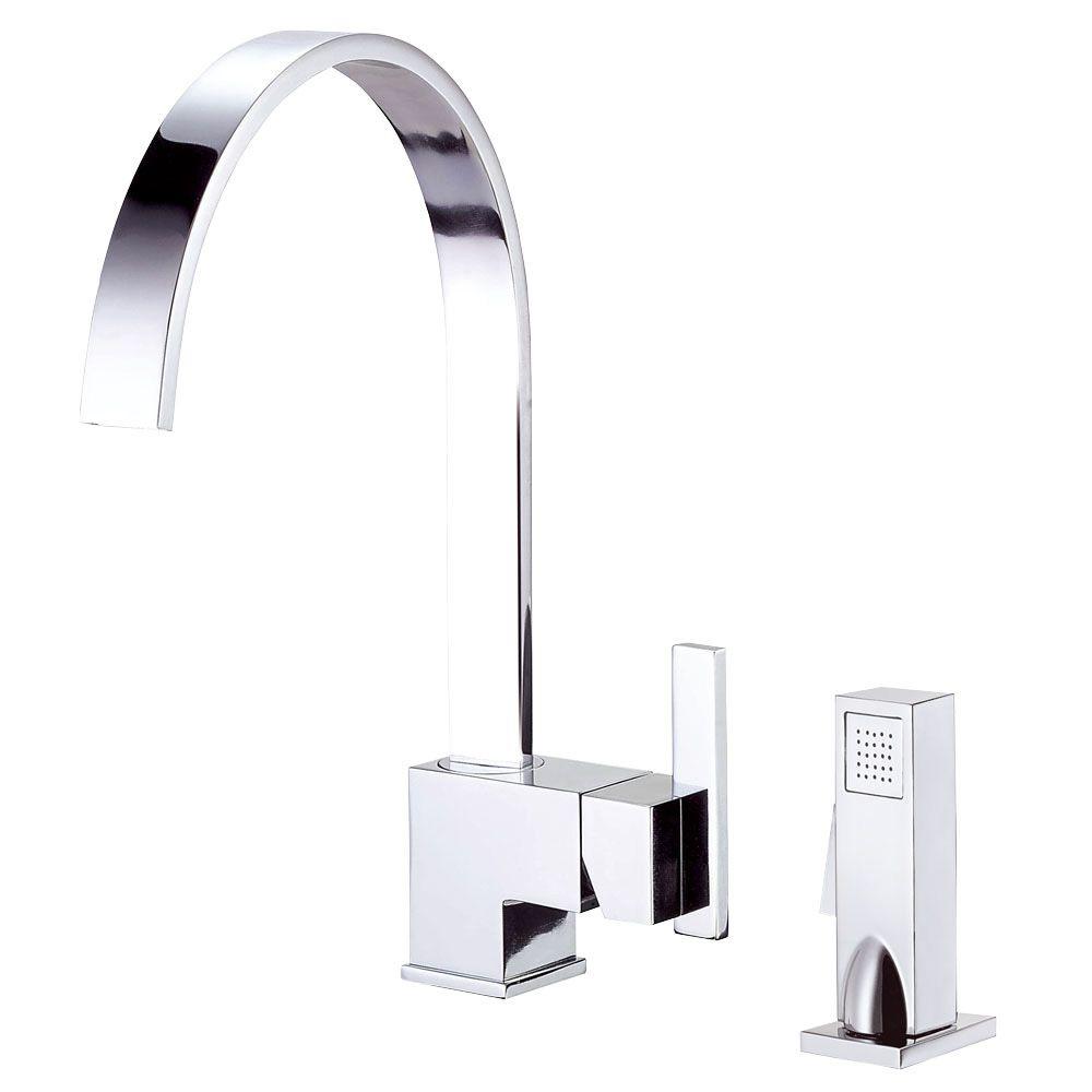 danze sirius single handle standard kitchen faucet with veggie spray in chrome - Danze Kitchen Faucets danze sirius single handle standard kitchen faucet with veggie spray in chrome - Danze Kitchen Faucets