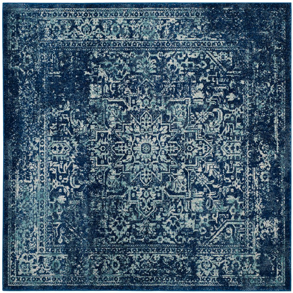 Safavieh Evoke Navy Ivory 9 Ft X Square Area Rug