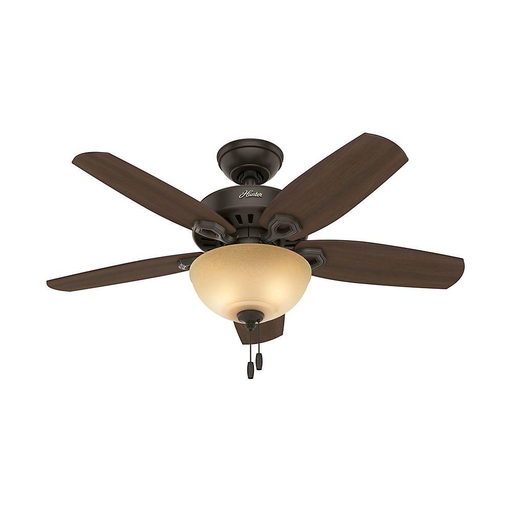 Hunter Builder Small Room 42 In Indoor New Bronze Bowl Ceiling Fan   New Bronze Hunter Ceiling Fans 52218 64 1000 