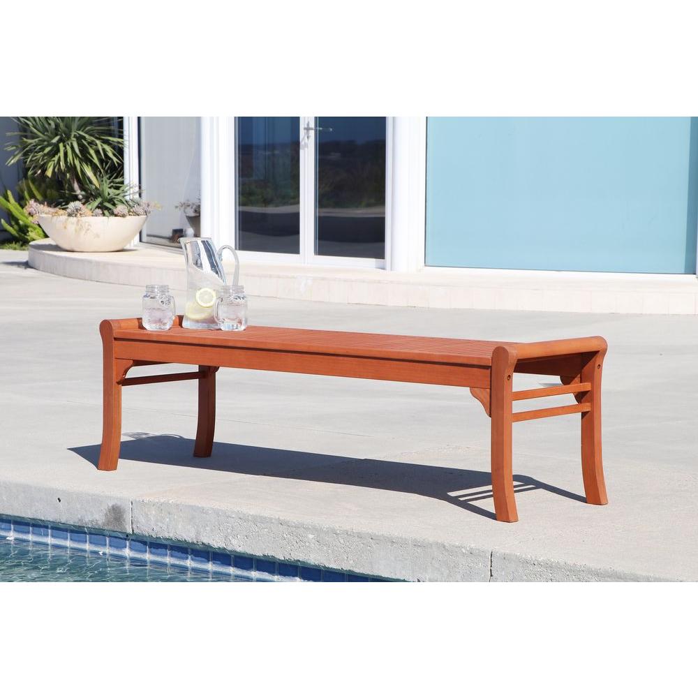 4 Up Wood Patio Furniture Free Backless Outdoor Eucalyptus Backless Wood Patio Bench