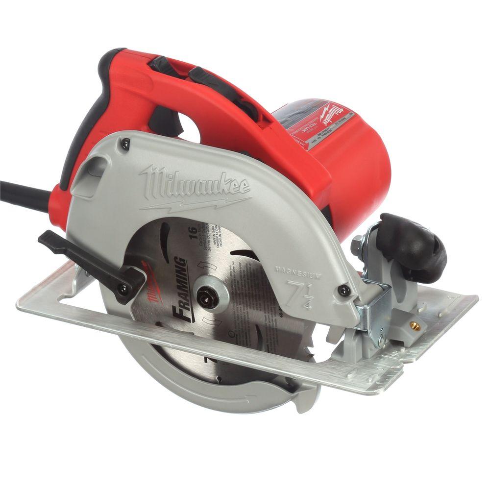 Milwaukee Circular Saw 15 Amp 7 14 Keyless Blade Corded Lightweight Hard Case Ebay 2521