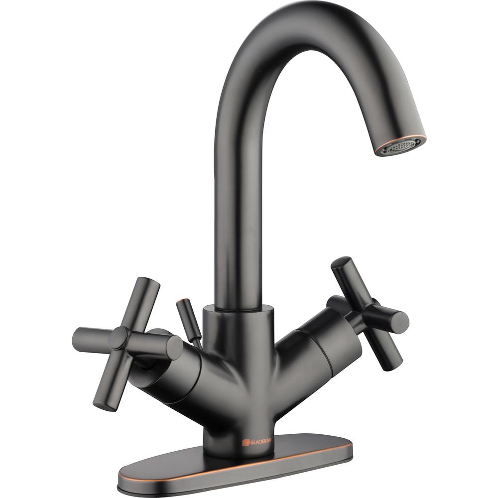 Glacier Bay Dorset Cross Single Hole 2 Handle Bathroom Faucet In