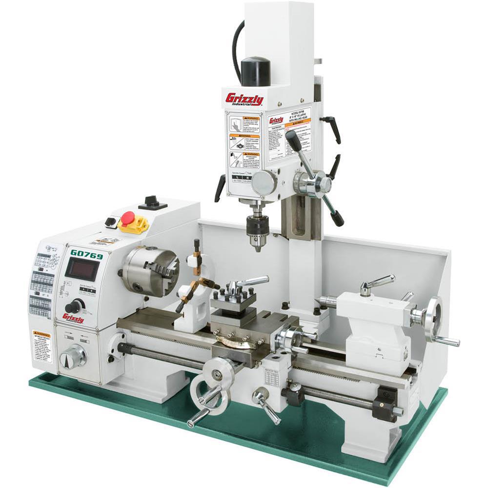 Grizzly Industrial 8 in. x 16 in. Lathe with Milling Head-G0769 - The ...