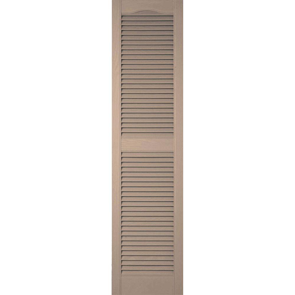 Ekena Millwork LL1S14X07200MG Lifetime Vinyl Standard Cathedral Top Center Mullion with Open Louver Shutters Midnight Green 14 1//2 x 72