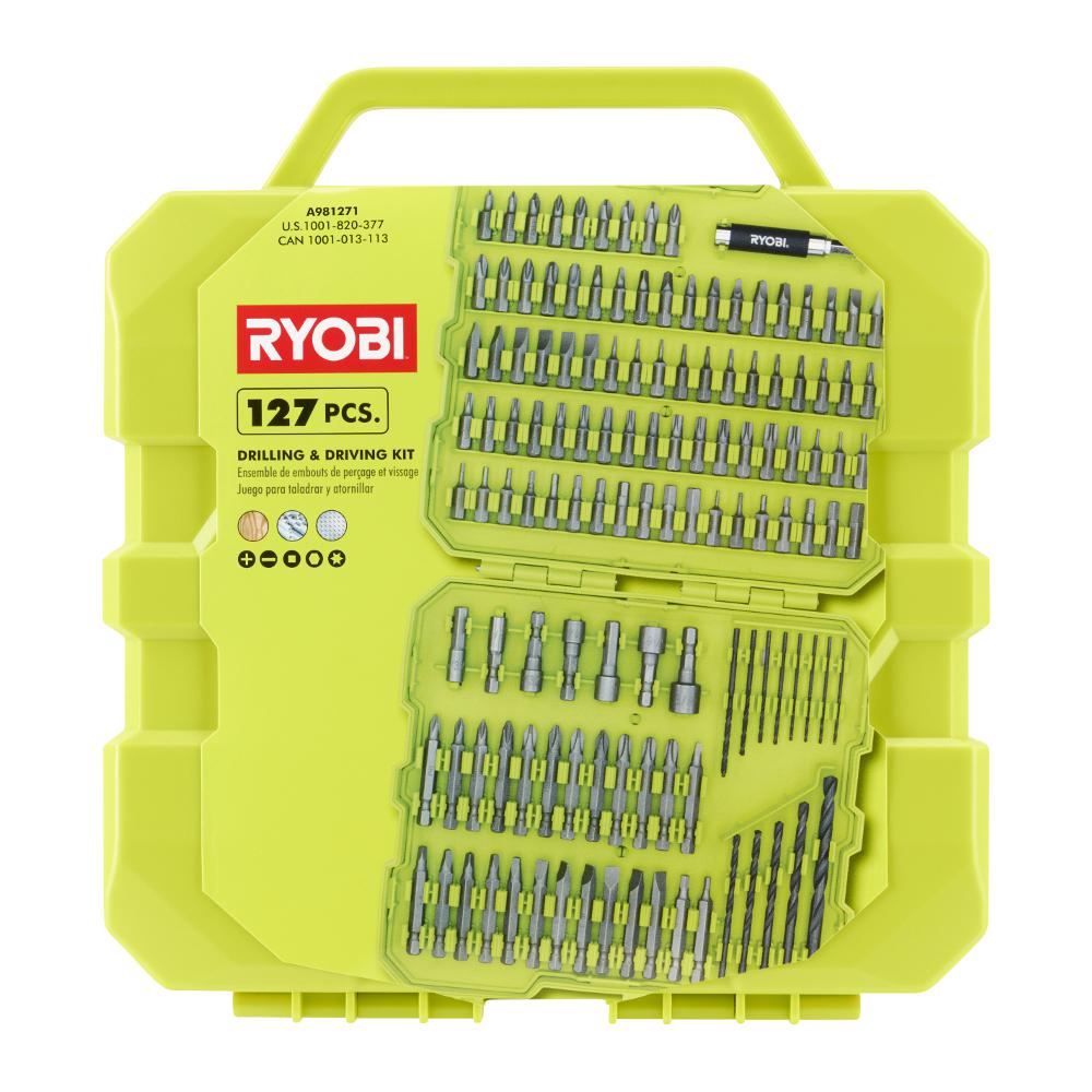 Ryobi Drill and Drive Kit (127Piece) with Carrying CaseA981271 The