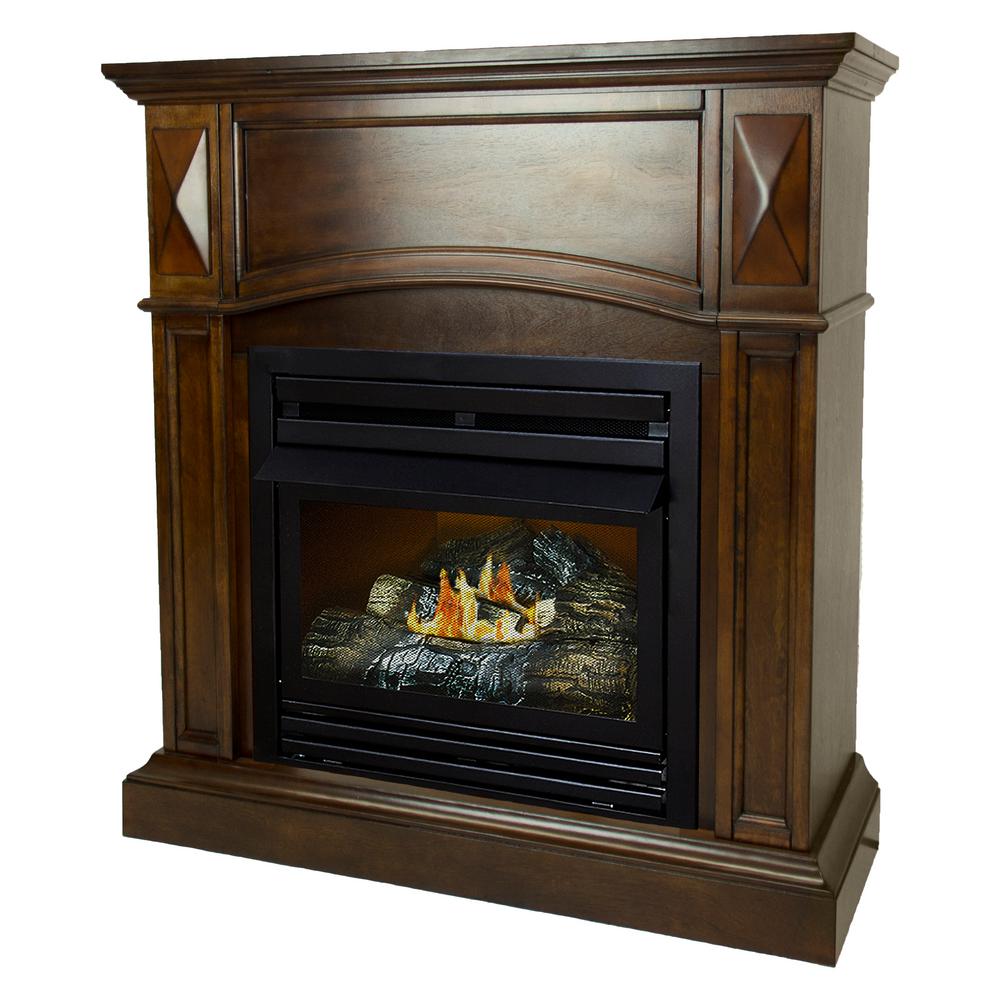 Emberglow 43 In Convertible Vent Free Dual Fuel Gas Fireplace In
