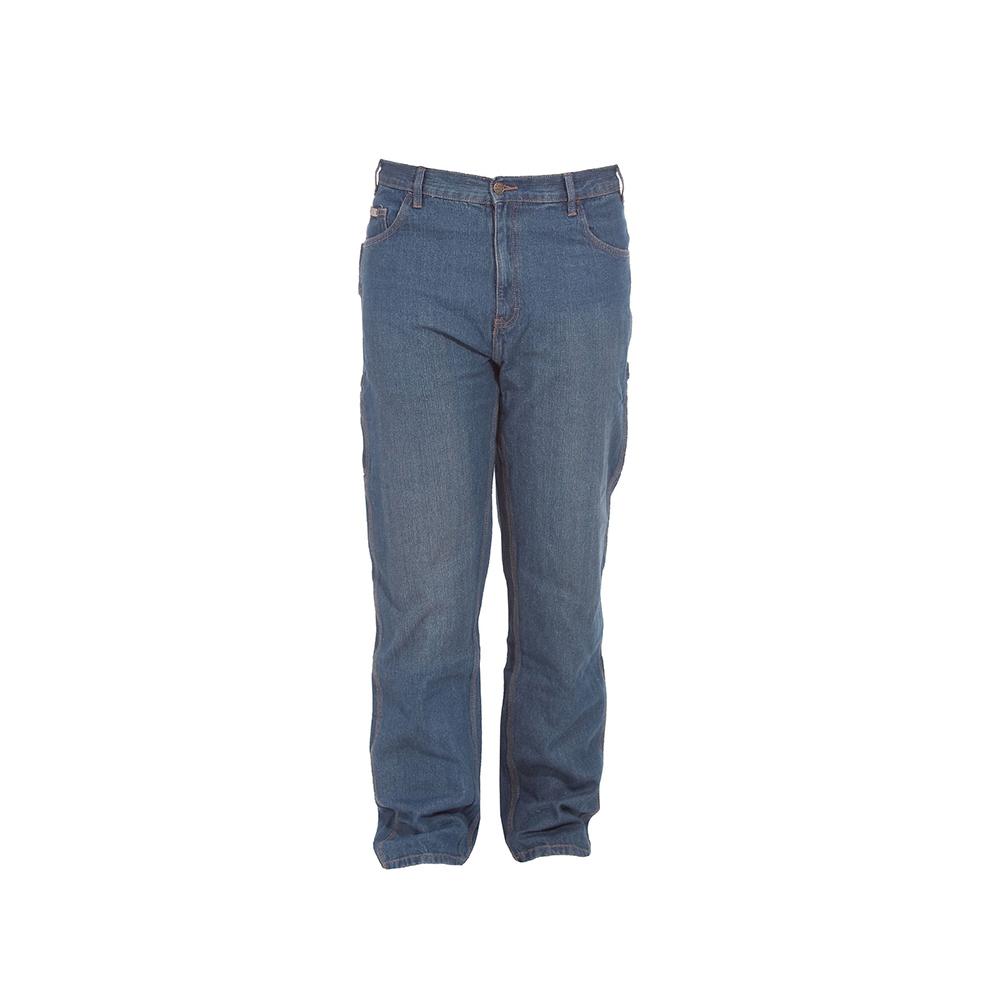 UPC 092021225708 product image for Berne Men's 30 in. x 48 in. Stone Wash Dark Cotton Classic Carpenter Jeans, Ston | upcitemdb.com