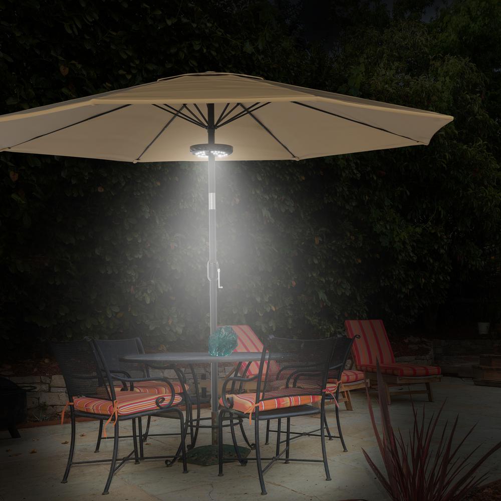 Pure Garden 28 Led Rechargeable Battery Operated Patio Umbrella Light With Usb Port Hw1500271 The Home Depot