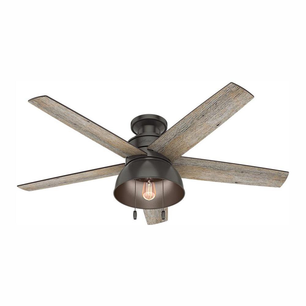 Bishop Hill 52 In Led Indoor Outdoor Noble Bronze Ceiling Fan With Light Kit