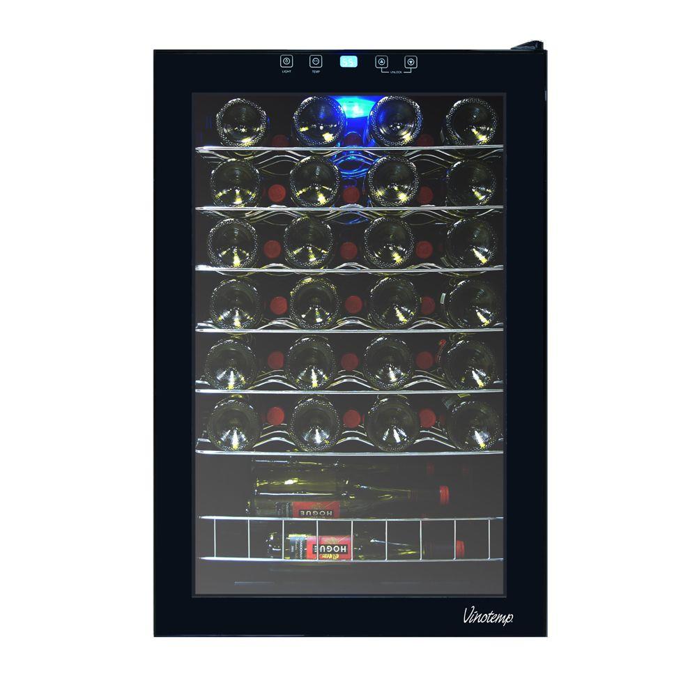 VINOTEMP 21.25 in. 48Bottle Touch Screen Wine CoolerVT48 TS The Home Depot