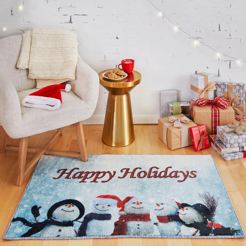 "Happy Holidays" Gingerbread Christmas Kitchen Home Accent Rug