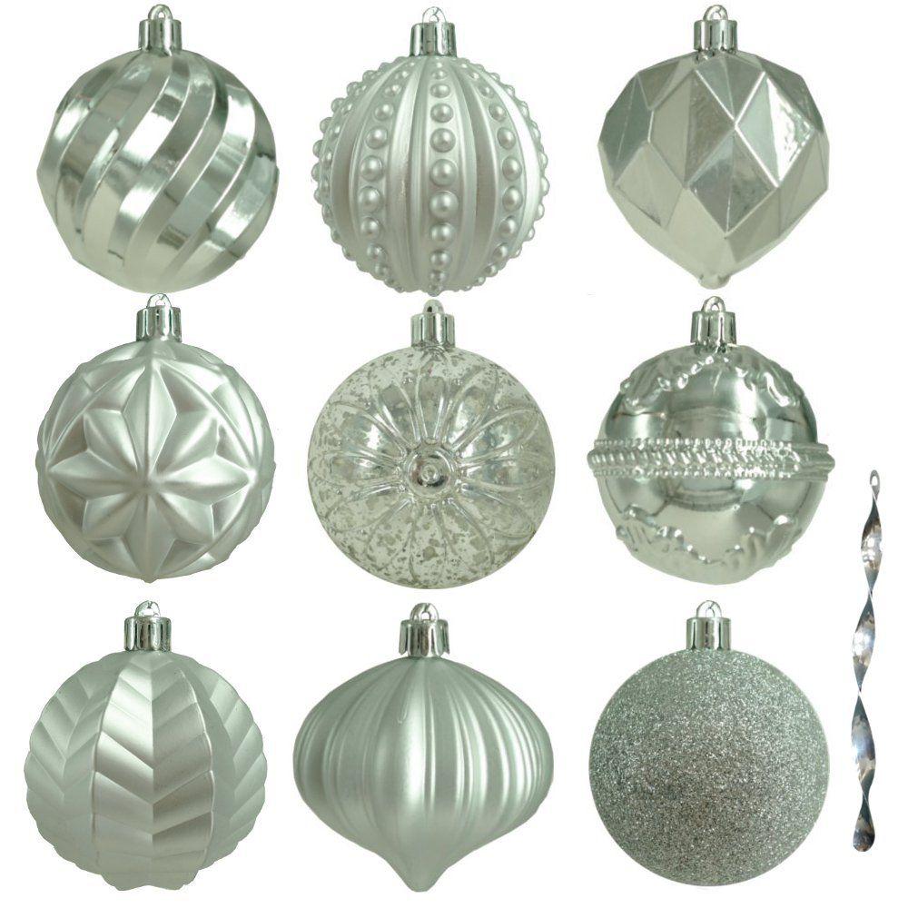 Home Accents Holiday 80 mm Assortment Ornament in Silver (75Count