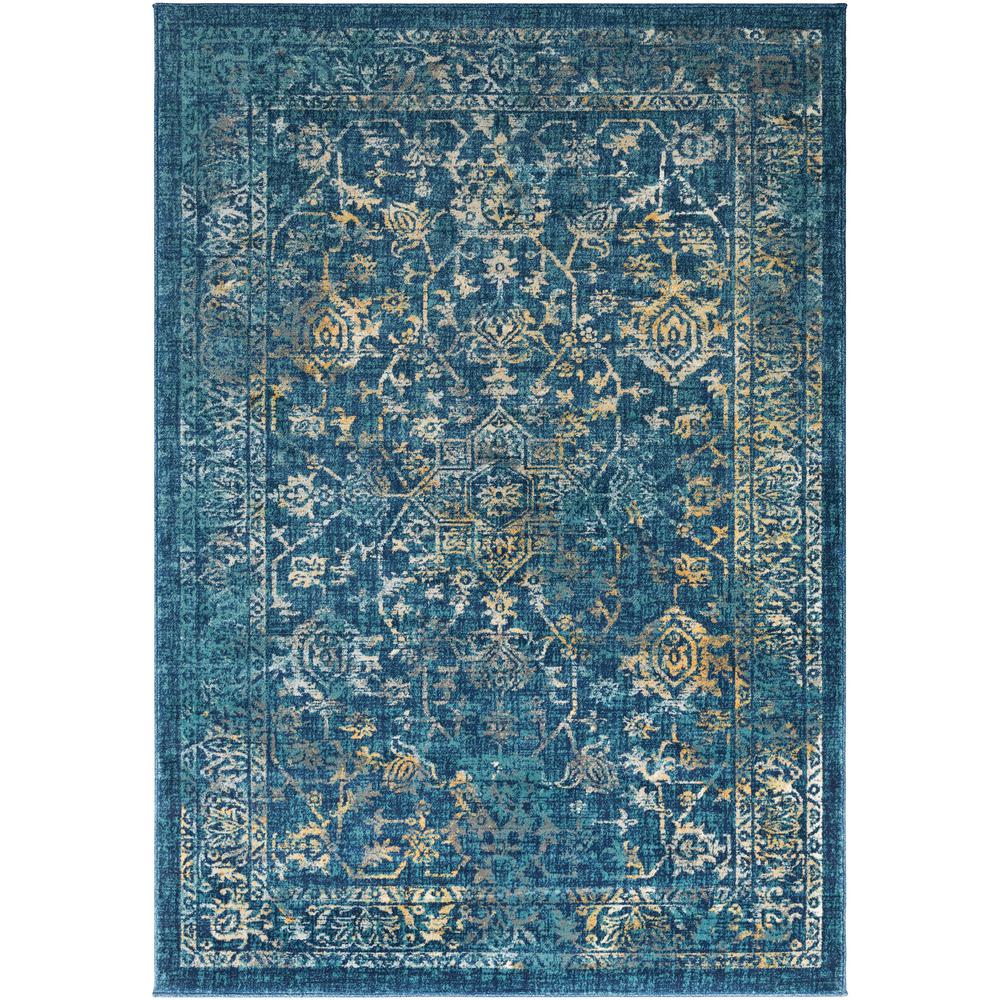 Surya Tharunaya Navy 5 ft. 3 in. x 7 ft. 6 in. Area RugTHN10095376