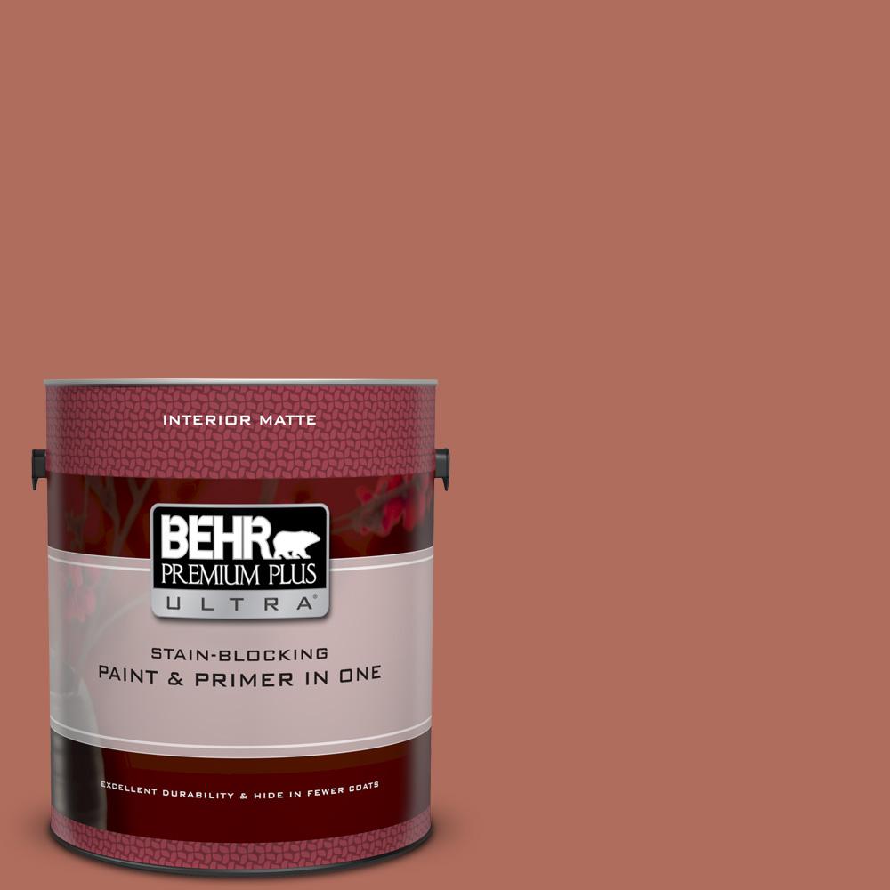 BEHR Premium Plus Ultra 1 gal. UL12017 Terra Cotta Urn Matte Interior