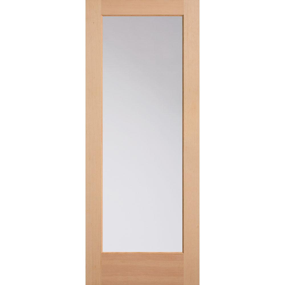 Masonite 32 in. x 80 in. Full Lite Unfinished Fir Front Exterior Door