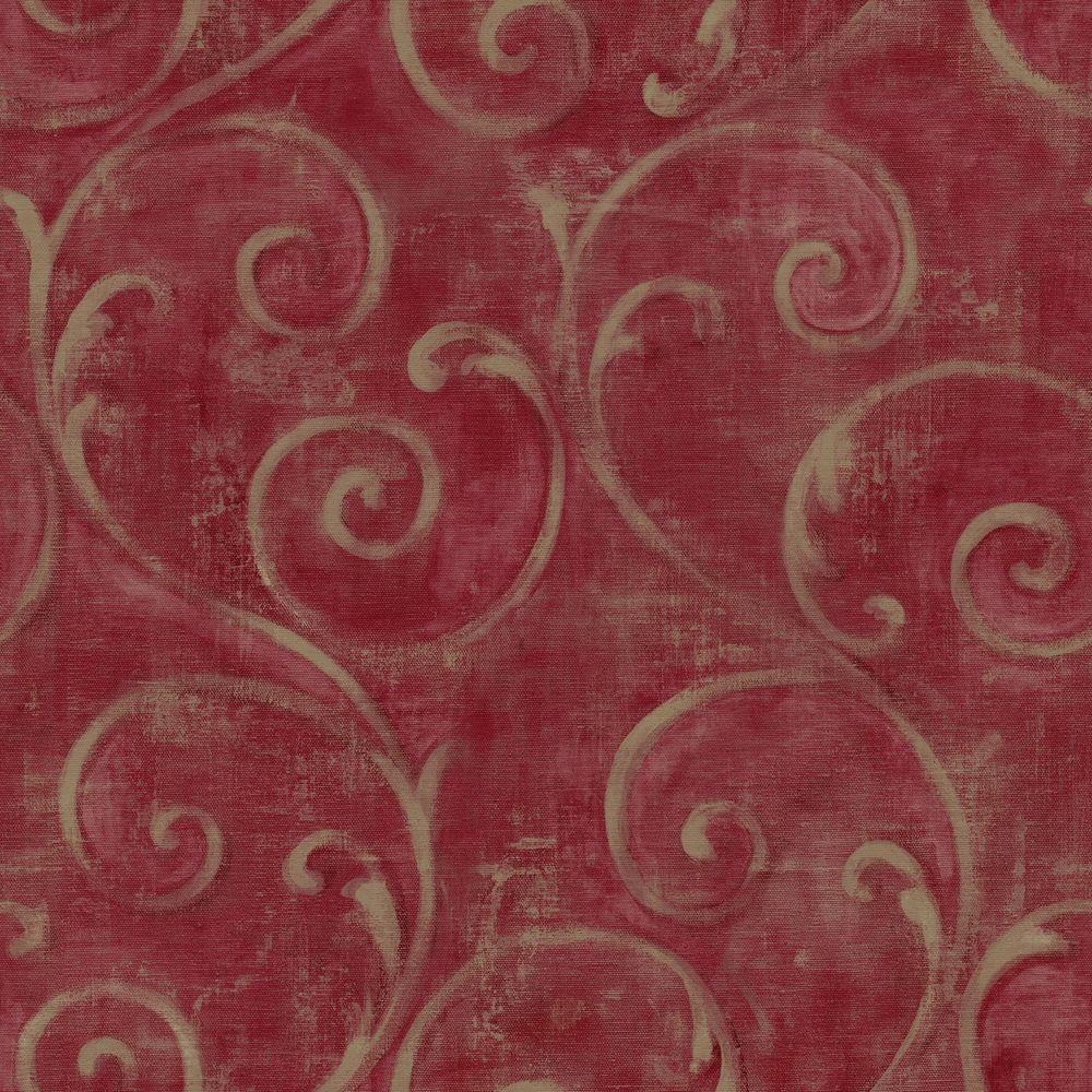 York Wallcoverings American Classics Textured Scroll WallpaperAM8685