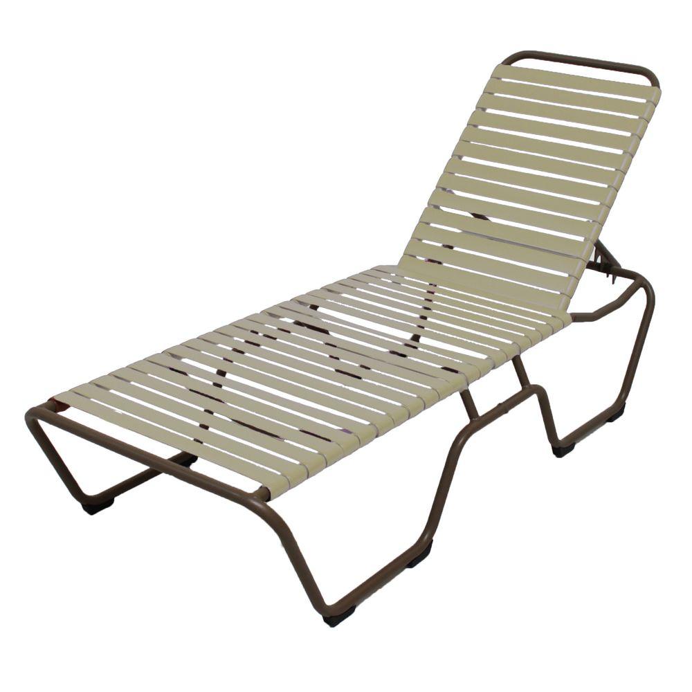 Marco Island Brownstone Commercial Grade Aluminum Patio Chaise