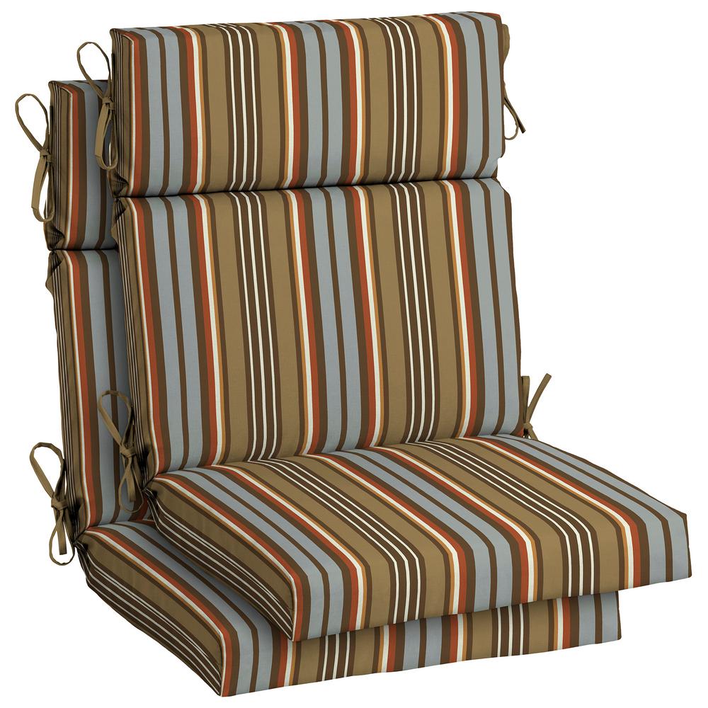 Hampton Bay 21.5 x 20 Outdoor Dining Chair Cushion in Olefin Southwest