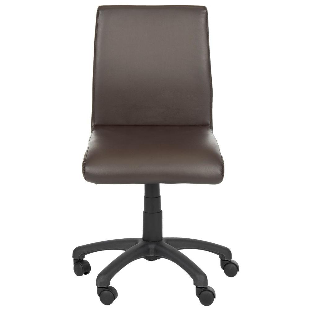 Safavieh Hal Brown Faux Leather Office Chair-FOX8501A - The Home Depot