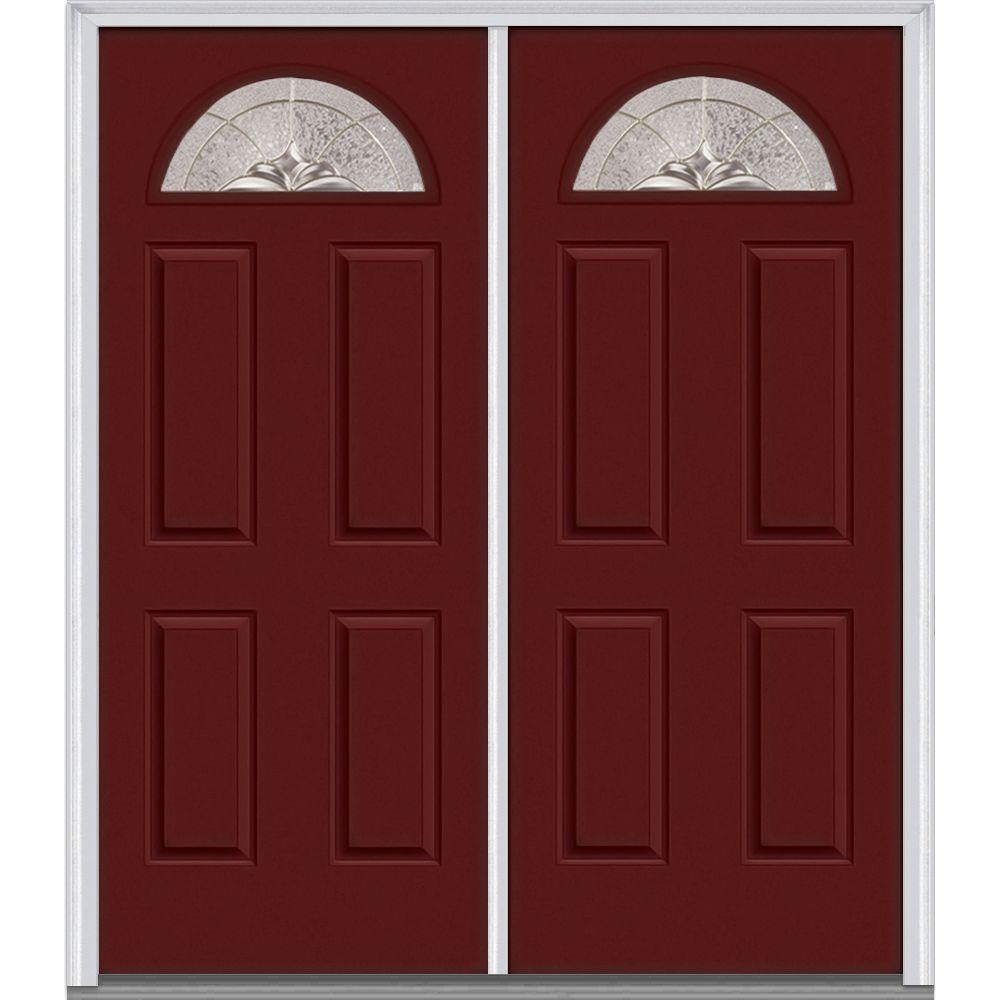 MMI Door 64 in. x 80 in. Heirlooms RightHand Inswing Fan Lite