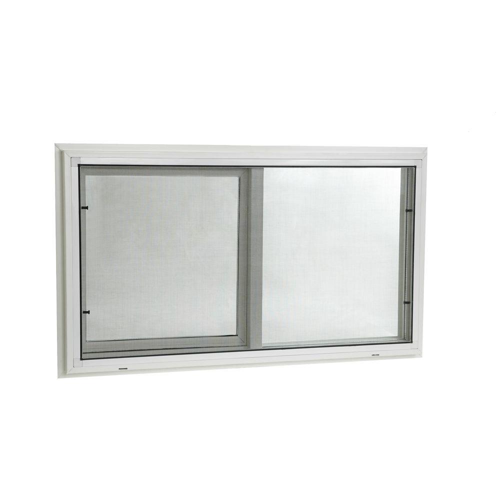 31.75 x 21.75 in Hopper Window Vinyl Insect Screen Insulated Glass Tilt-Open