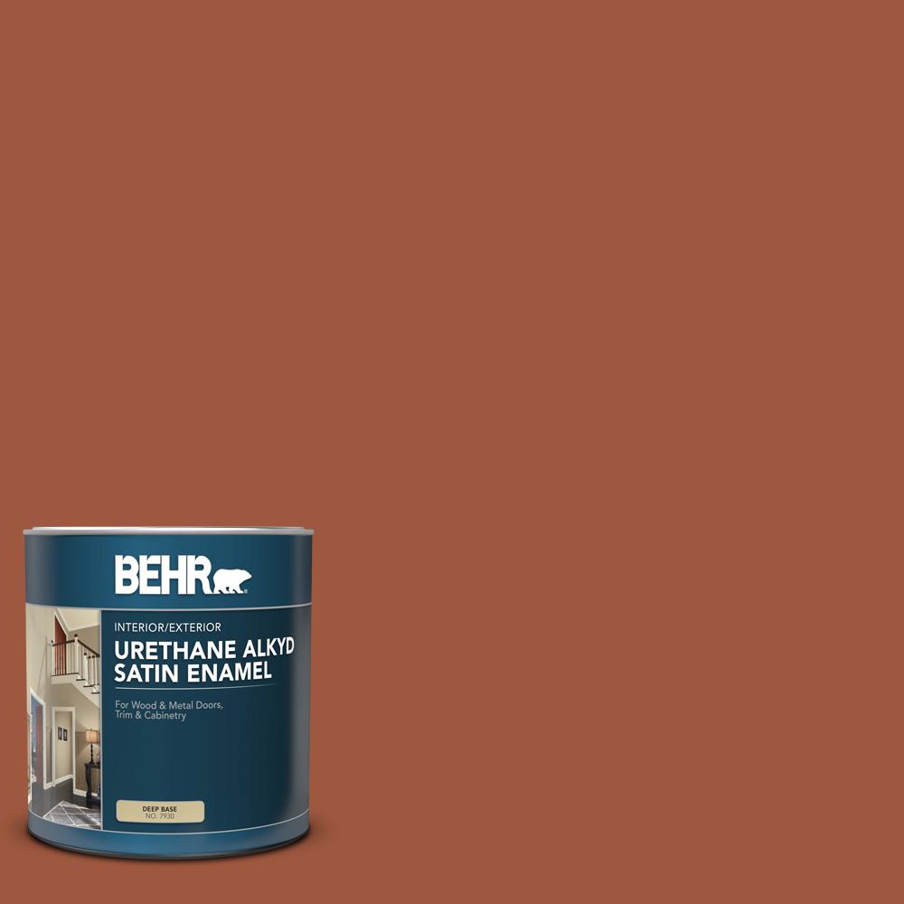 Behr 1 Qt Home Decorators Collection Hdc Ac 01 Nouveau Copper Satin Enamel Urethane Alkyd Interior Exterior Paint 793004 The Home Depot