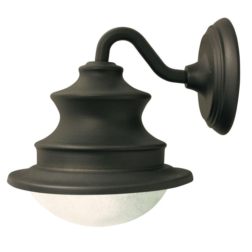 Rustic Outdoor Lanterns Brushed Nickel Wall Mounted Barn Solar Brown Outdoor Integrated Led Wall Light